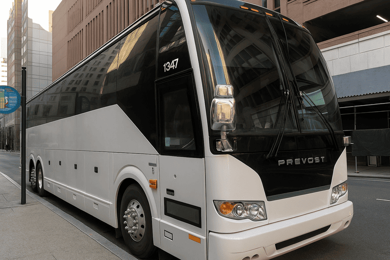 a Dallas Coach Bus Service coach bus