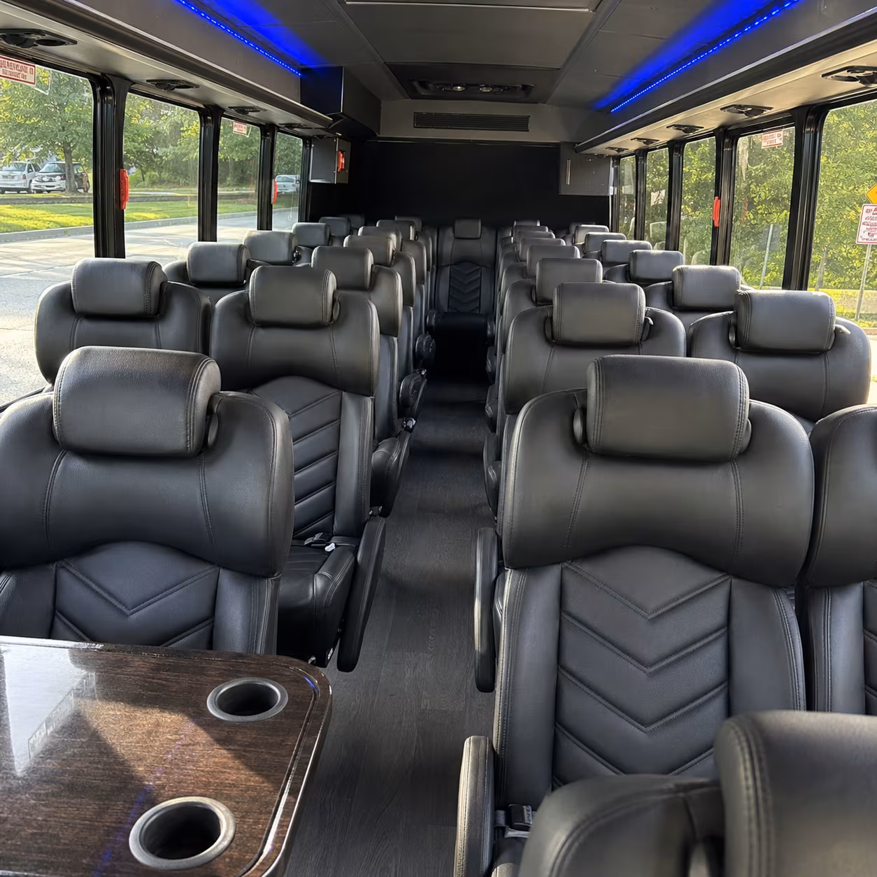 dallas 28 passenger minibus inside