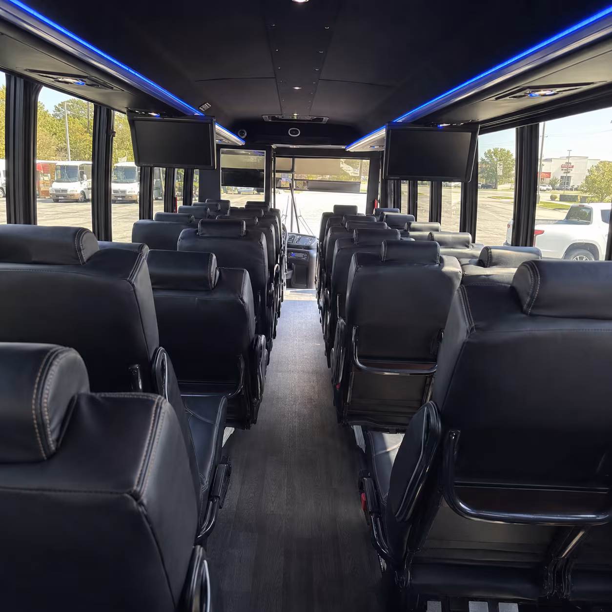 dallas 28 passenger minibus interior