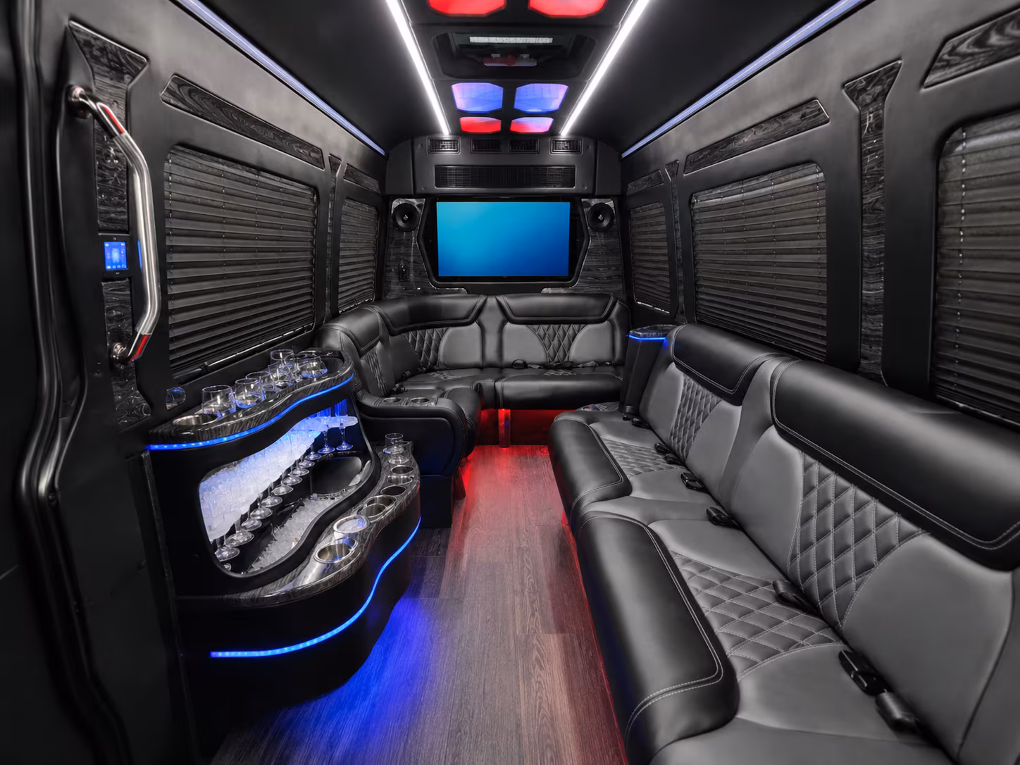 dallas 30 passenger party bus interior