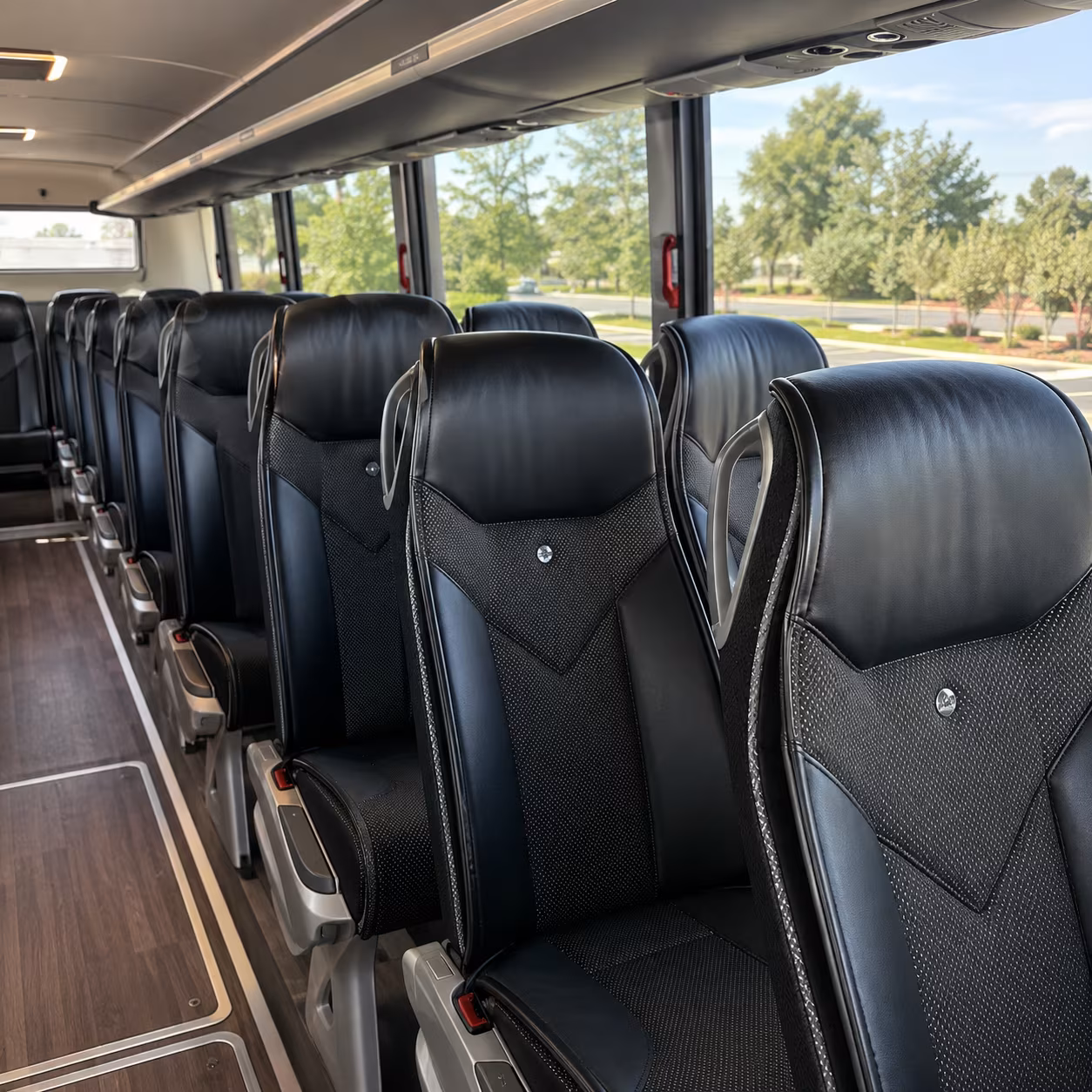 dallas 56 passenger charter bus interior
