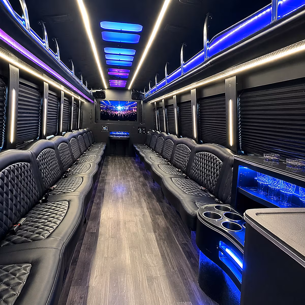 dallas party bus inside