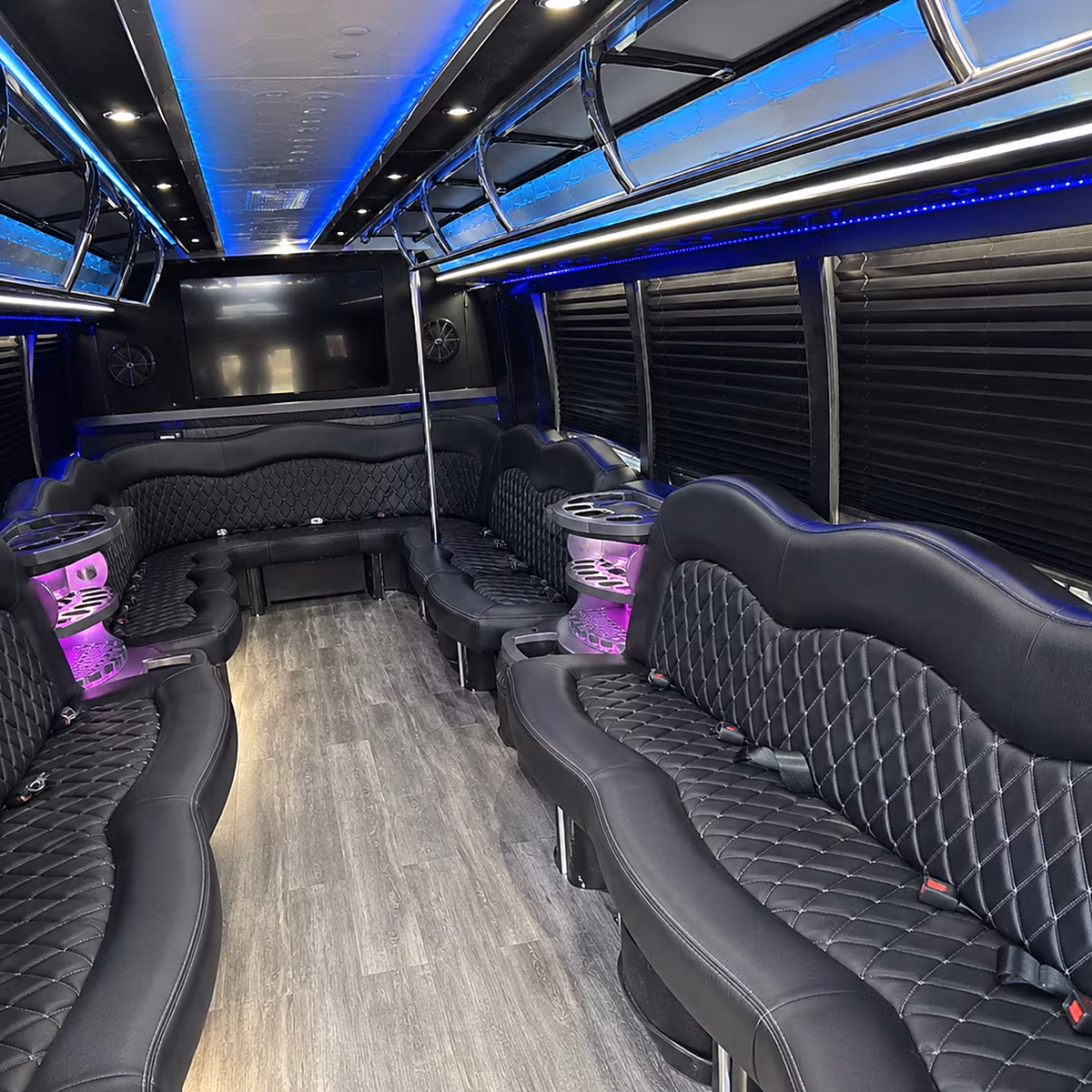 dallas party bus interior
