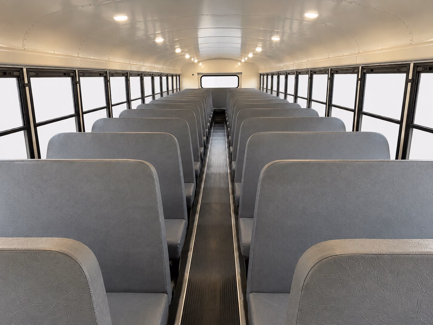 dallas school bus inside