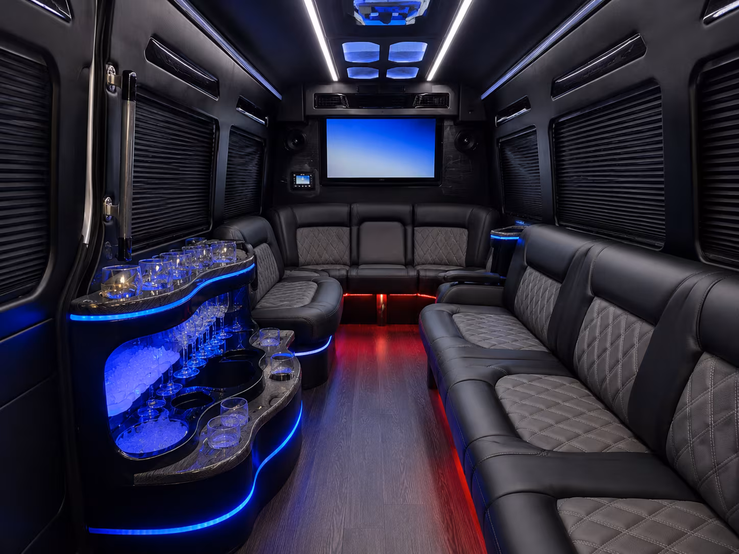 dallas sprinter limousine inside